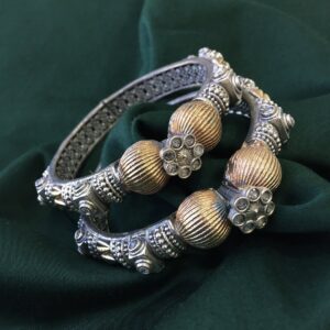 Dual Tone German Silver Kadas