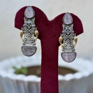 Dual Tone German Silver Earrings
