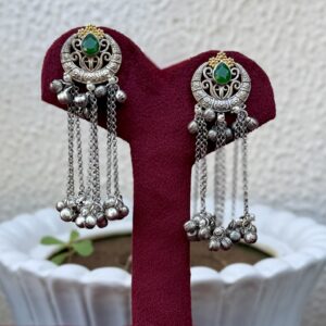 German Silver Ghungroo Earrings