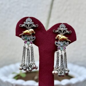 Dual Tone German Silver Earrings