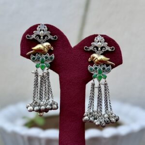 Dual Tone German Silver Earrings