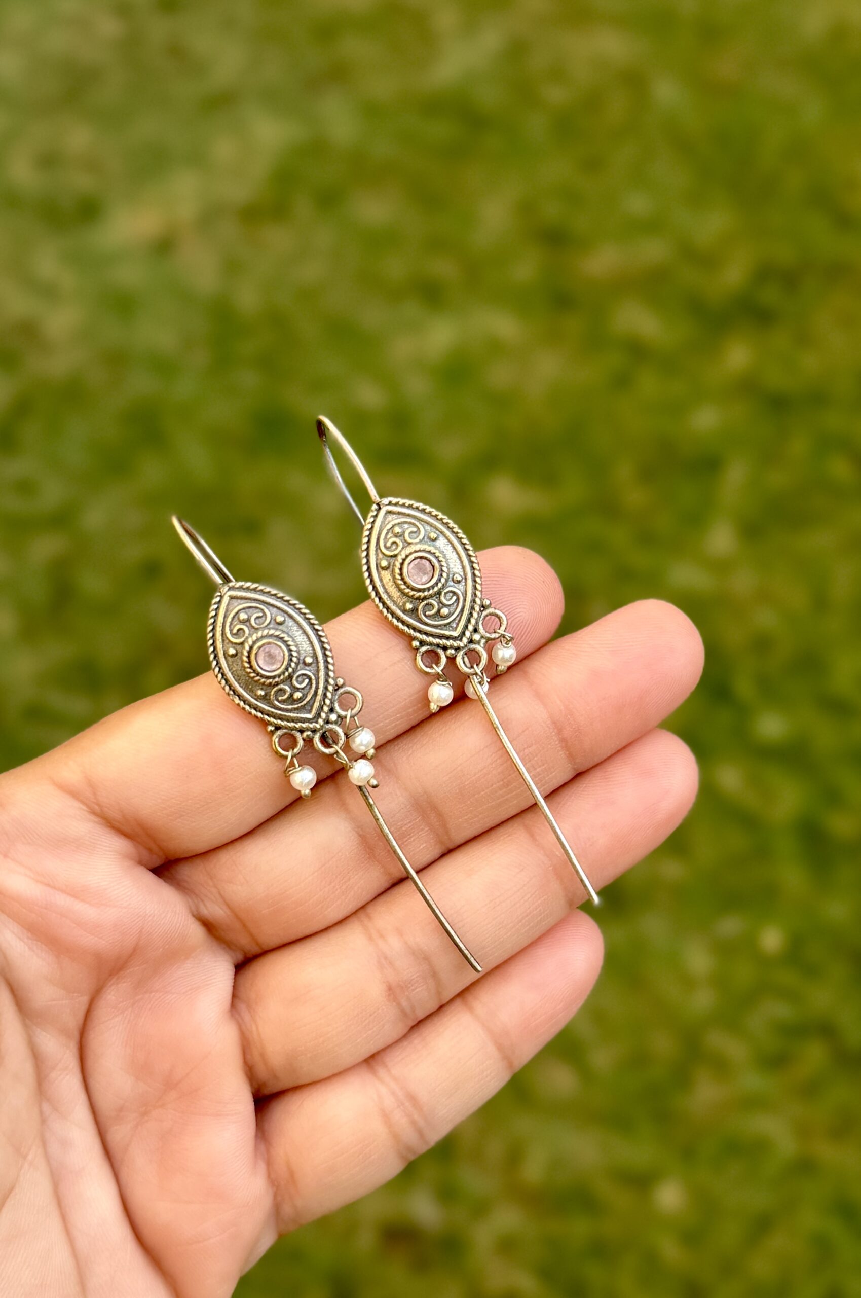 German Silver Needle Earcuffs
