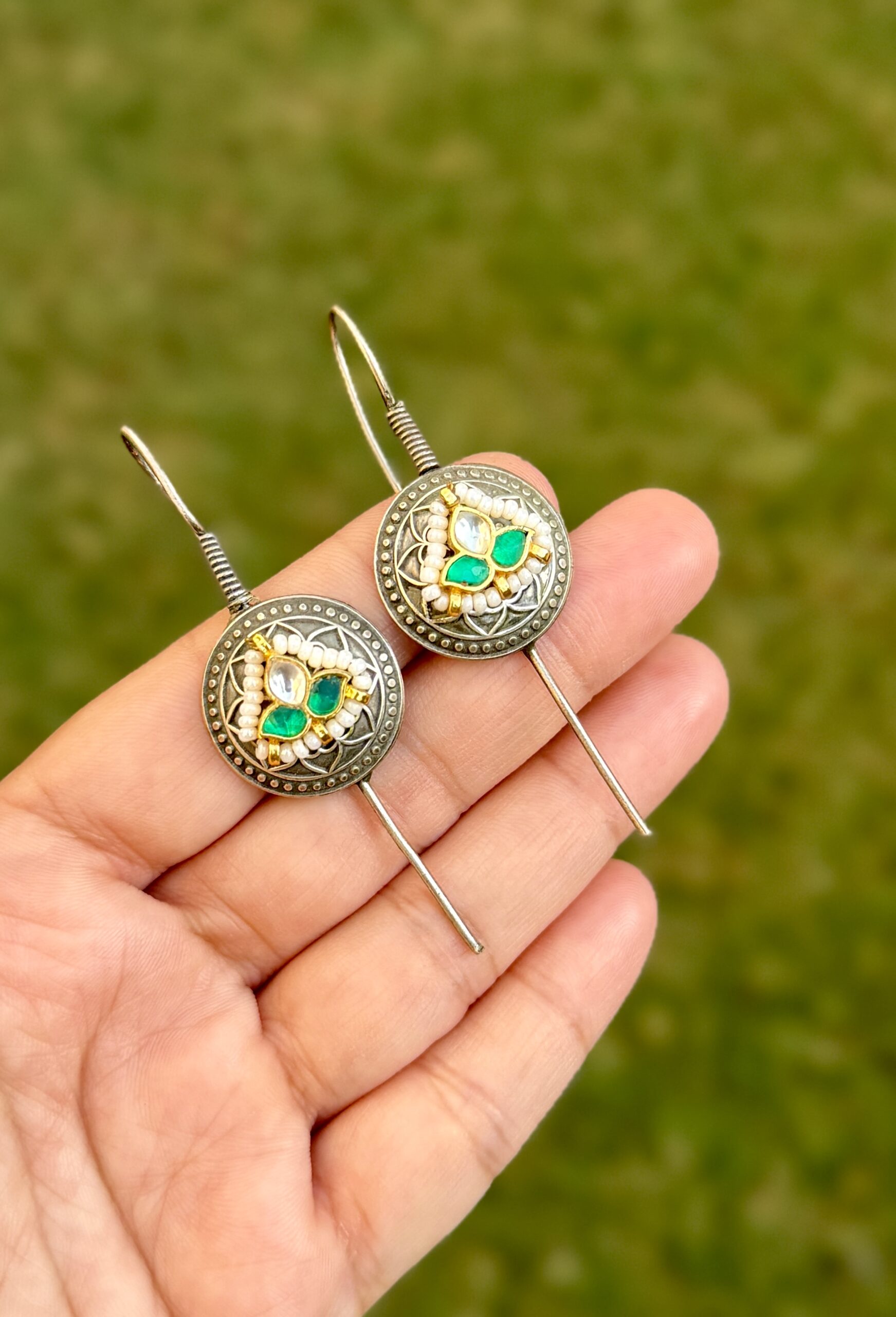 German Silver Needle Earcuffs