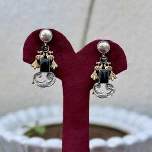 Dual Tone German Silver Earrings