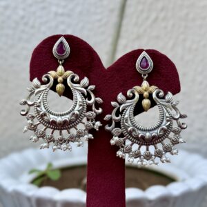 Dual Tone German Silver Earrings