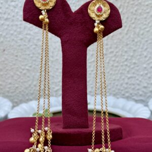 Golden Ghungroo Long Earrings
