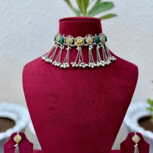 German Silver Gulnaar Choker for Women