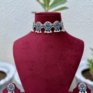 Blue Meenakari Choker