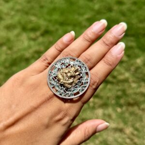 Mint Green Ganesha Ring