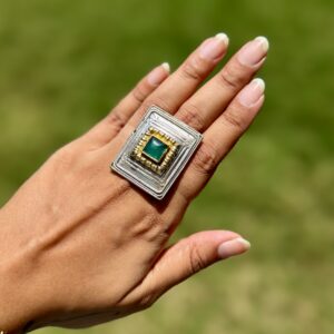 Dual Tone German Silver Ring