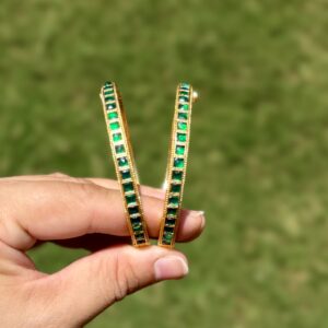 Single Line Kundan Bangles