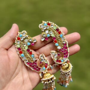 Multi Colour Peacock Kanphool