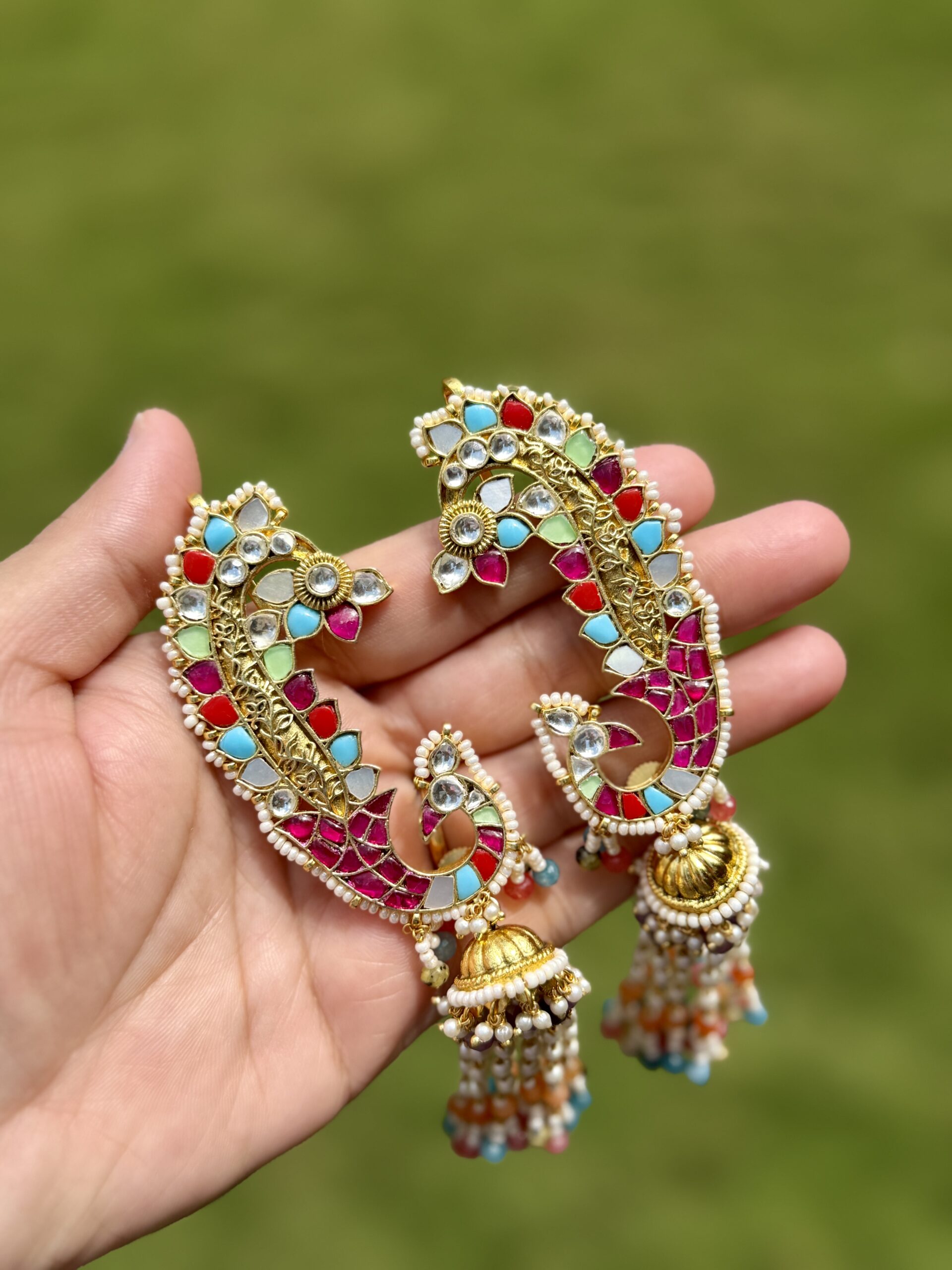 Multi Colour Peacock Kanphool