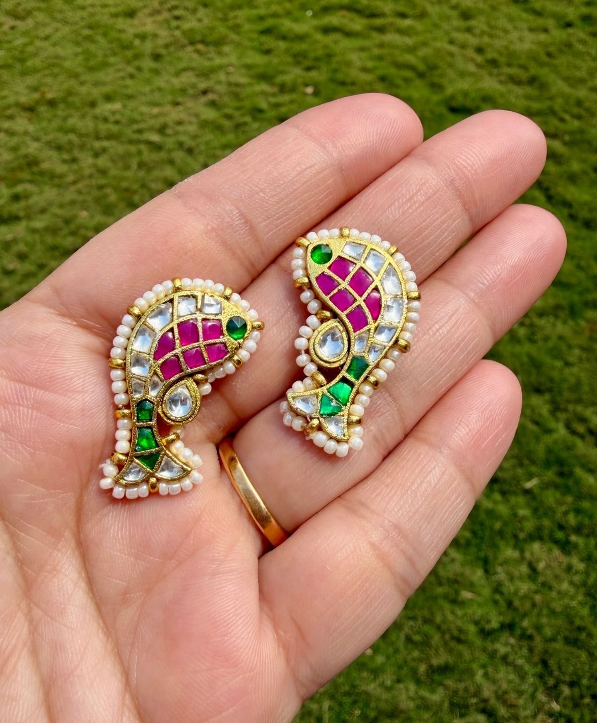 Matsya Kundan Studs for Women