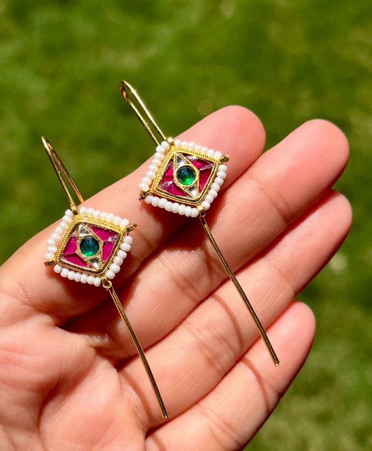 Kundan Needle Earcuffs for Women