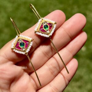 Kundan Needle Earcuffs