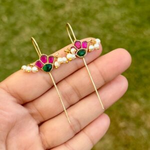 Kundan Needle Earcuffs