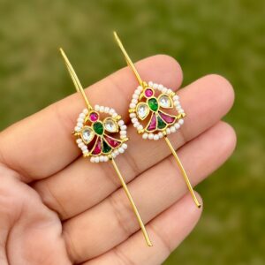 Kundan Needle Earcuffs
