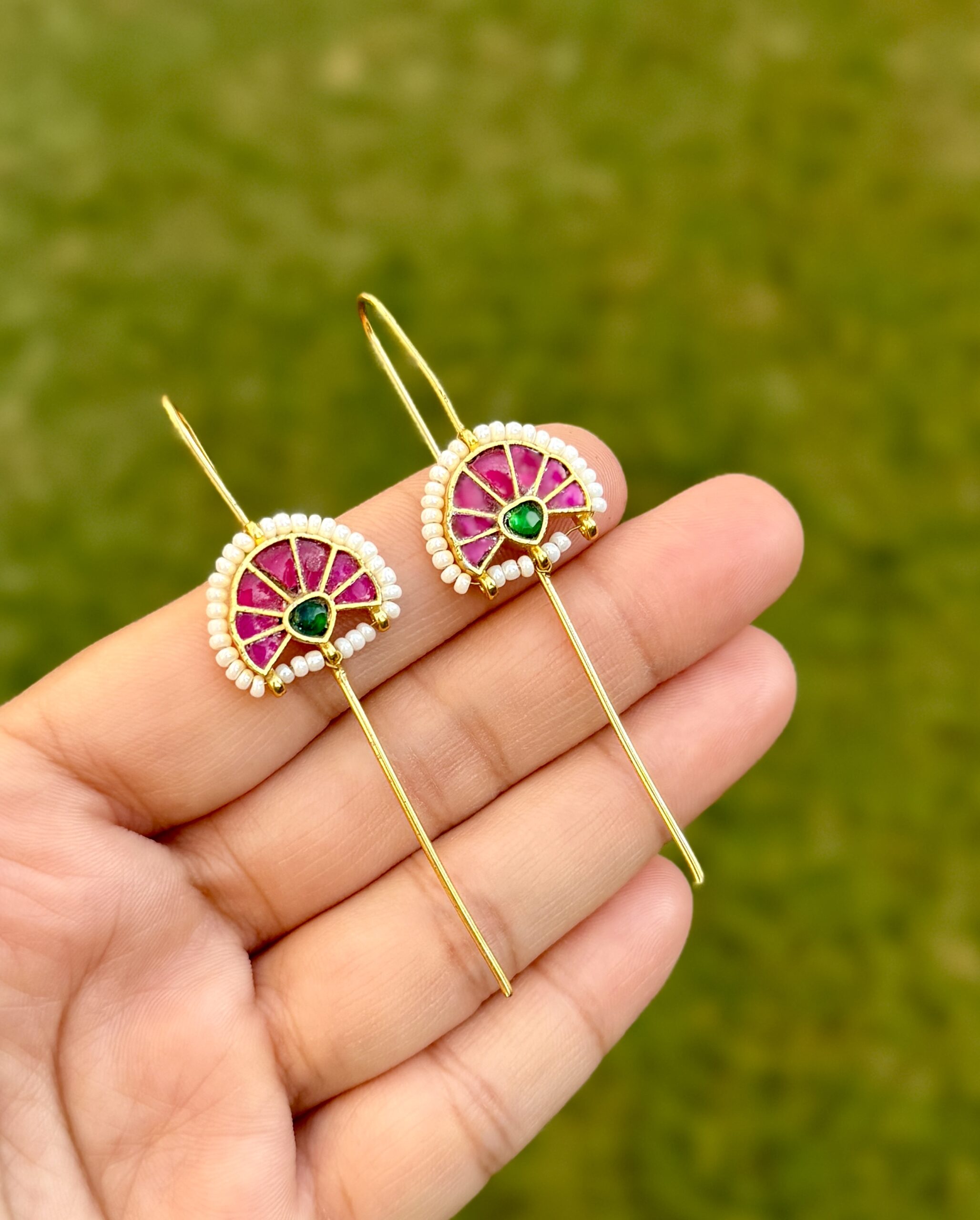 Kundan Needle Earcuffs
