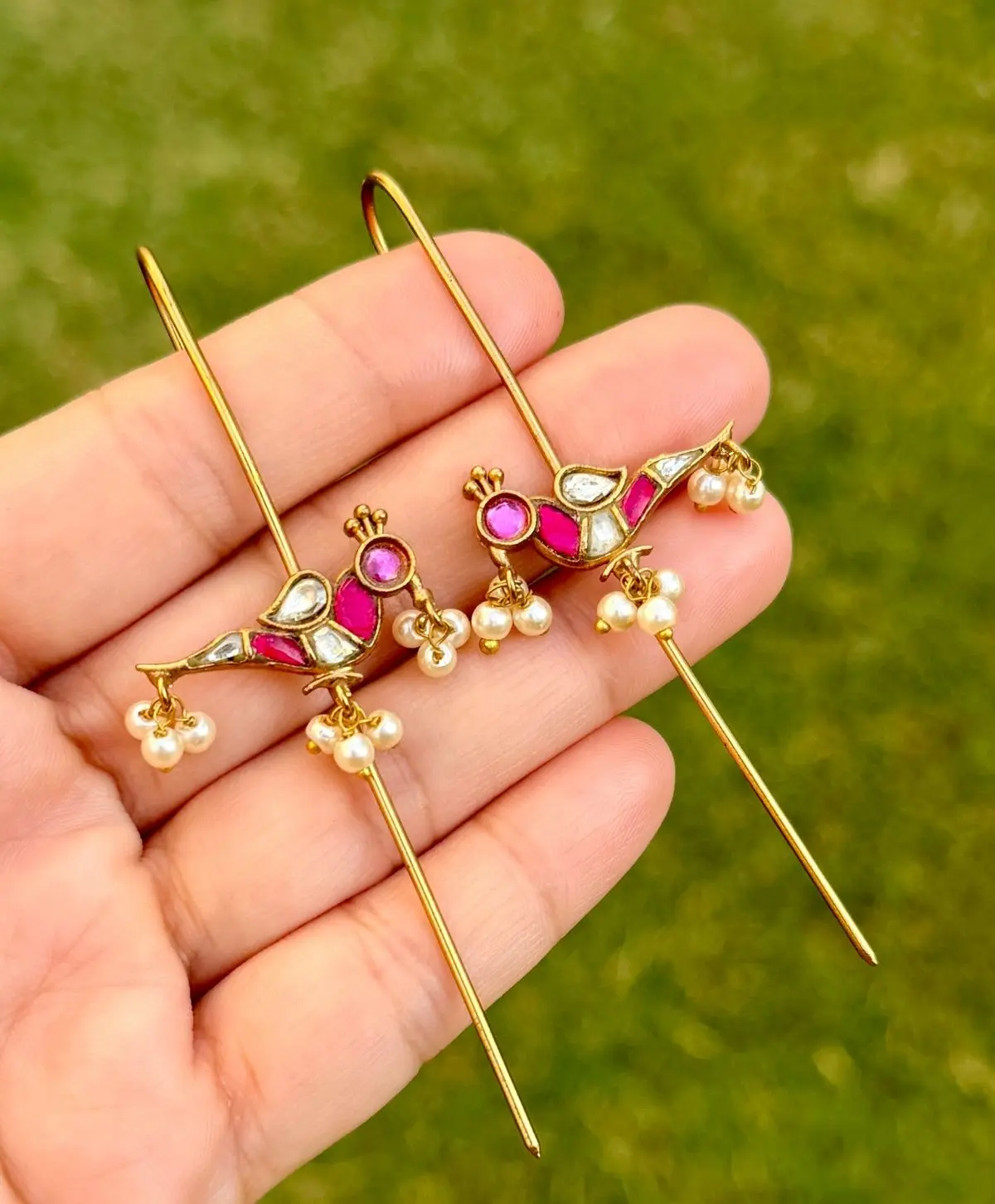 Polki Kundan Earcuffs for Women