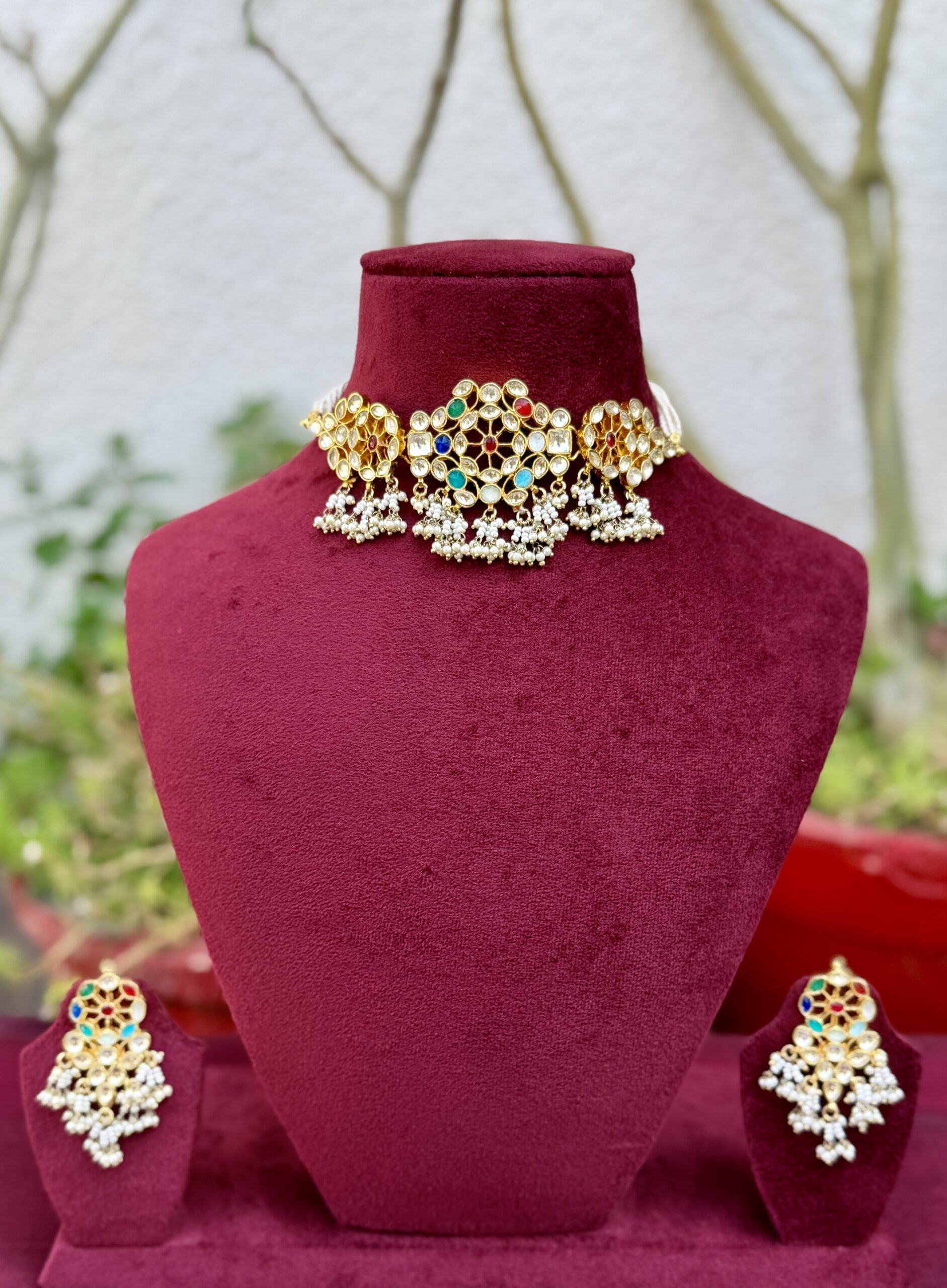 Satrangi Kundan Choker