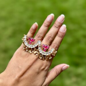 Lotus Kundan Ring