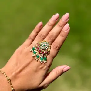 Pachi Kundan Ring