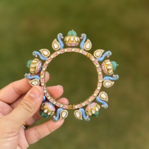 Peacock Polki Kundan Kada