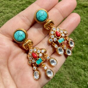 Turquoise Elephant Earrings