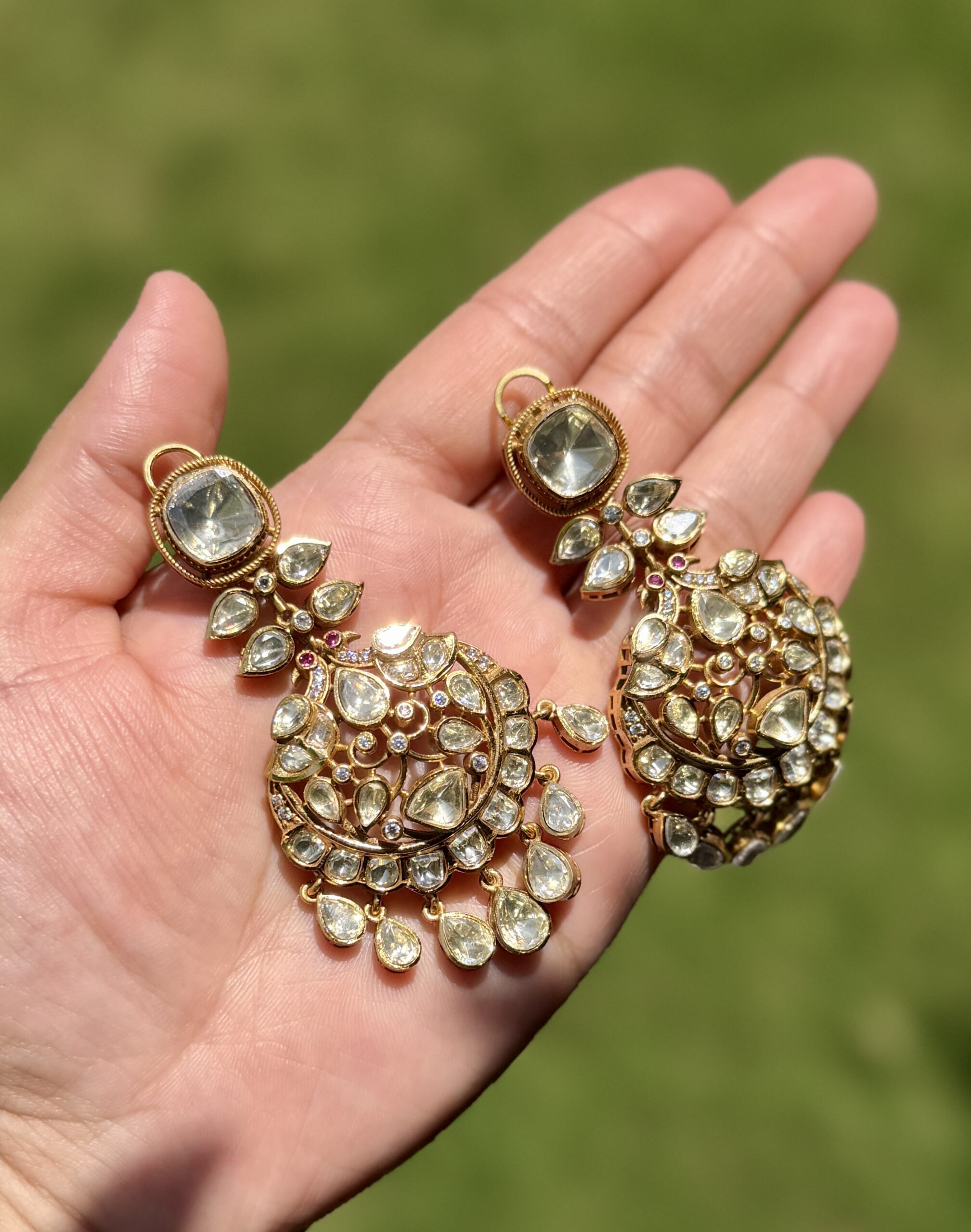 Polki Long Earrings