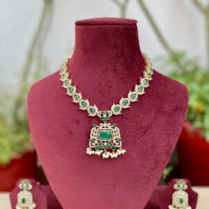 Green Polki Necklace