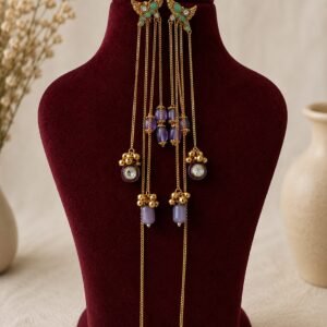 Purple mint Kashmiri Earrings - AGE053