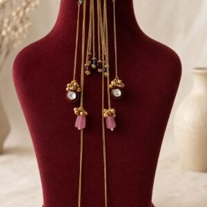 Maroon mint Kashmiri Earrings - AGE055
