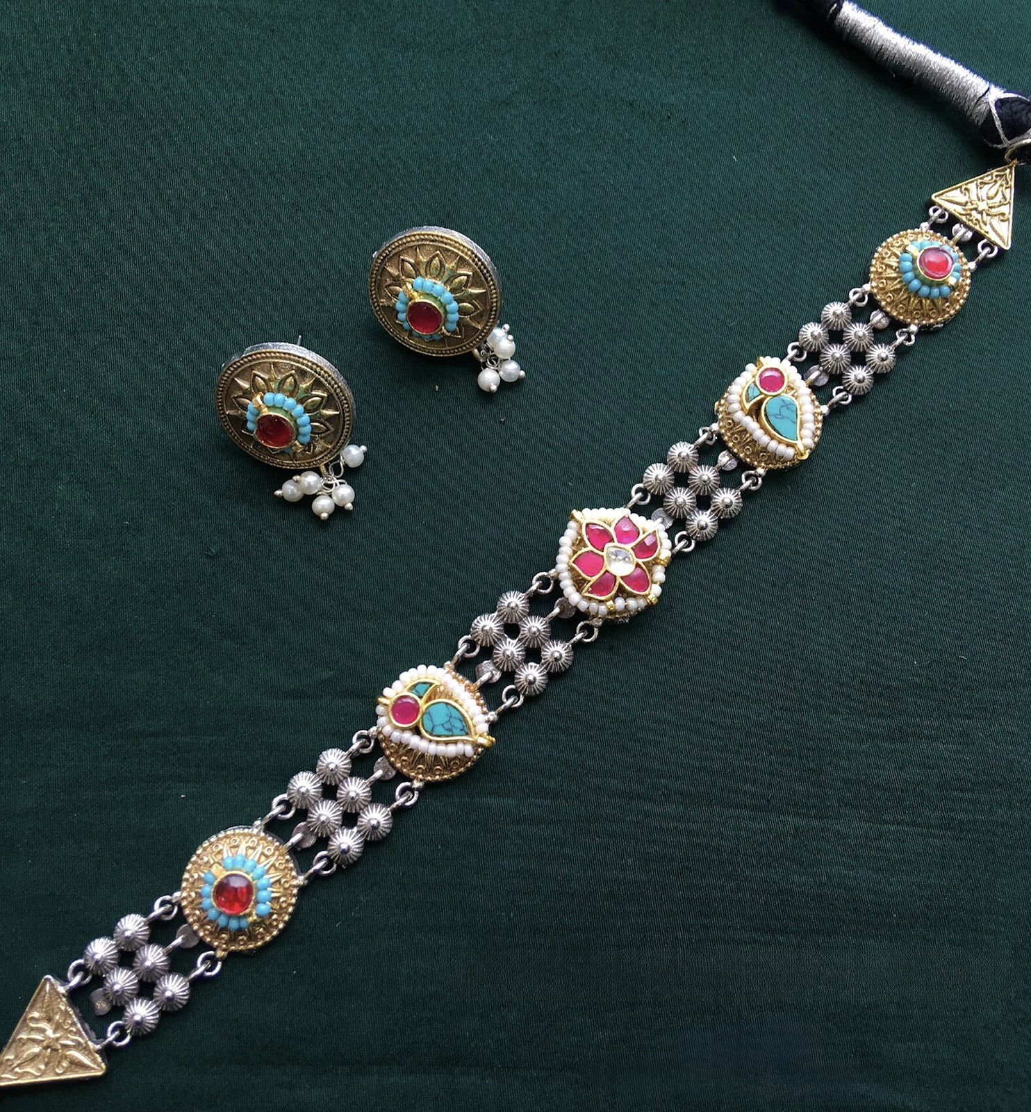 German Silver Fusion Choker - AGN020