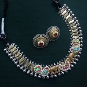Dual tone Fusion Necklace -AGN021