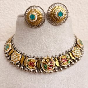 Dual tone Fusion Necklace -AGN022