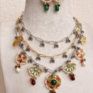 Three Layer Hanging Necklace - AGN028