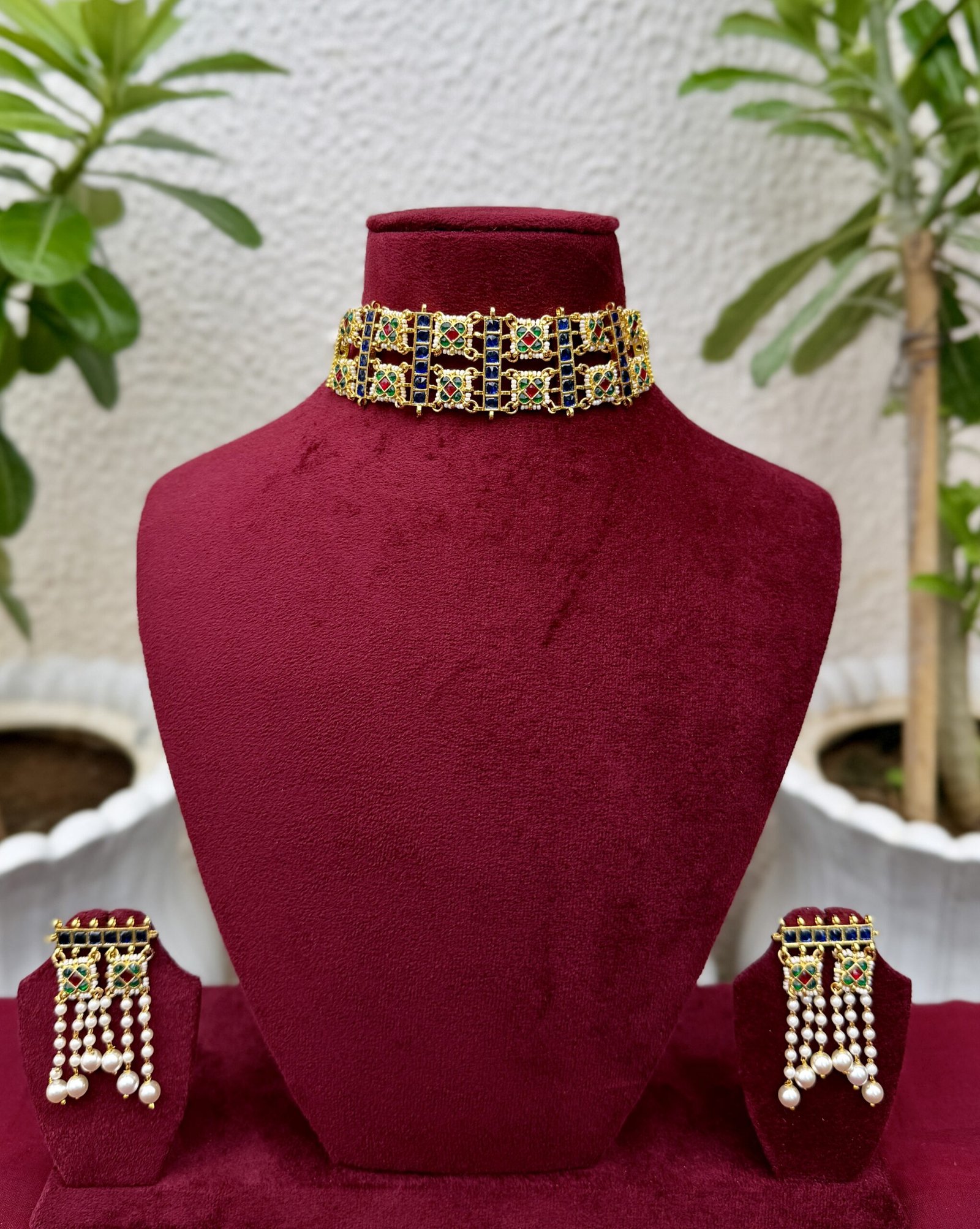 Multi Kundan Choker - AKN050