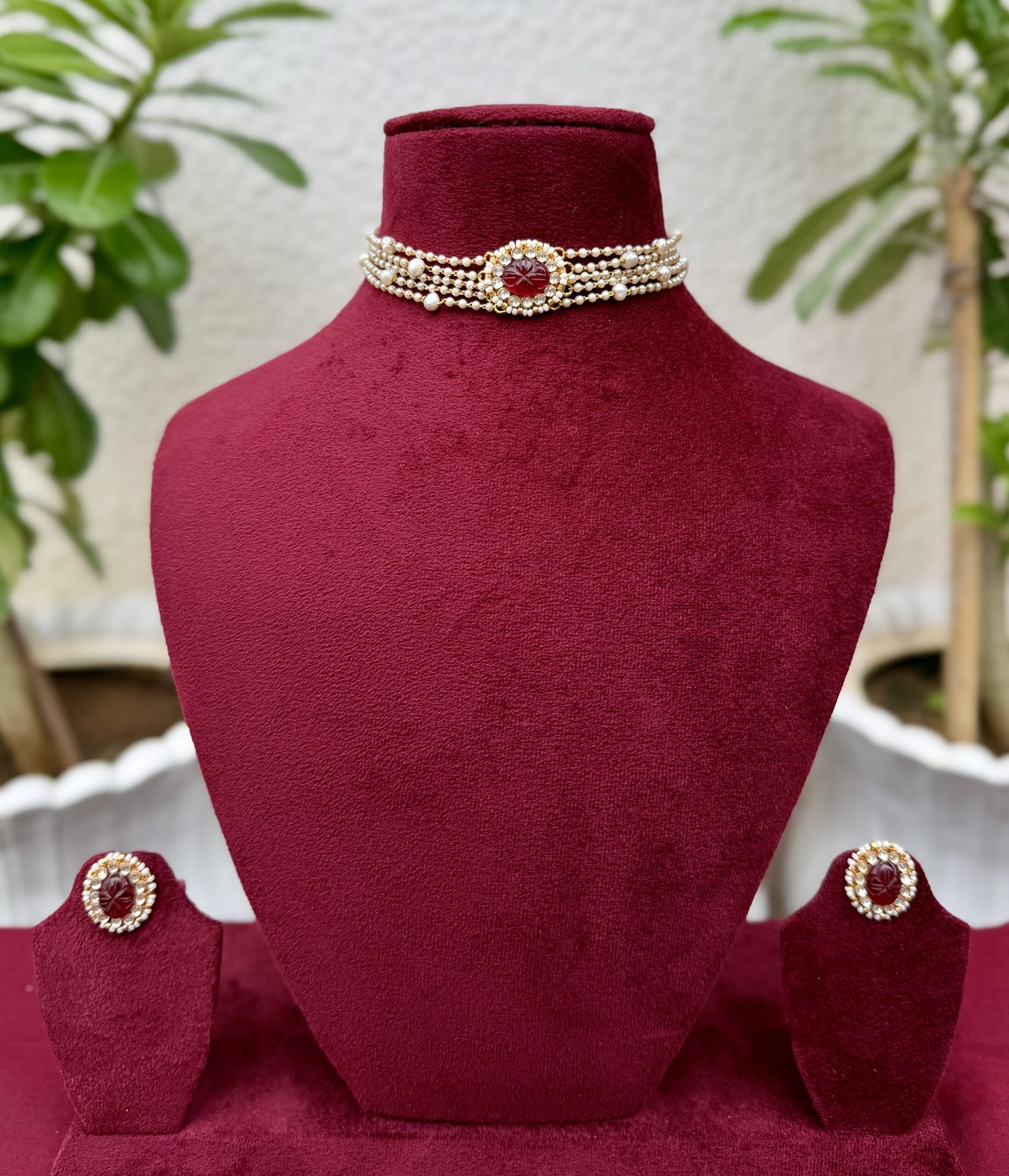 Delicate Pearl Choker - AKN054