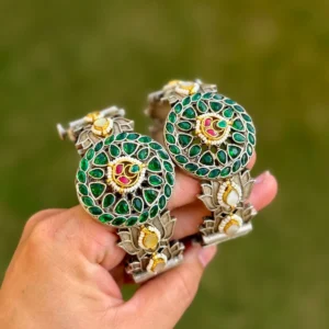 German Silver Fusion Kadas for Women