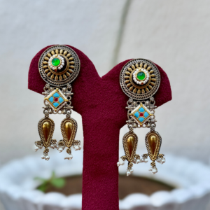 German Silver Fusion Earrings for Women