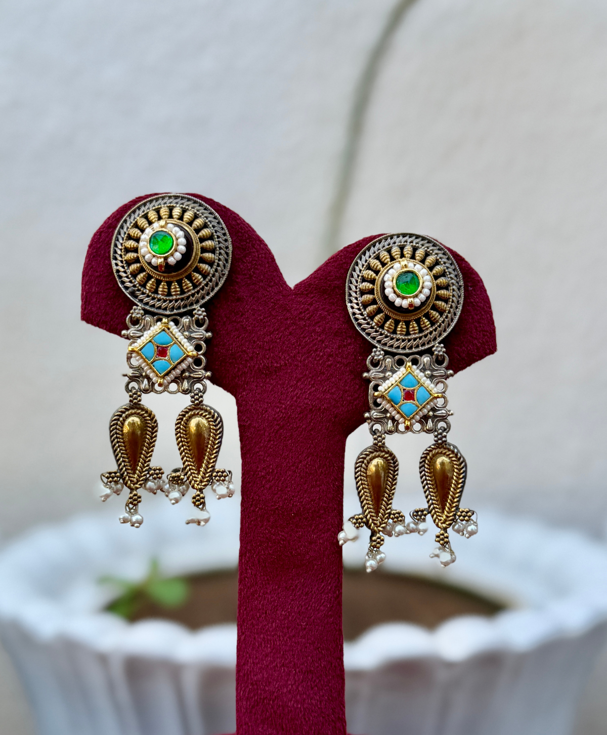 German Silver Fusion Earrings - AGE001