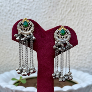 German Silver Ghungroo Earrings for Women