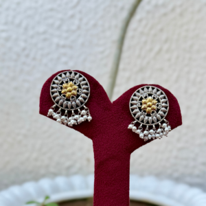 Dual Tone German Silver Studs - AGE015