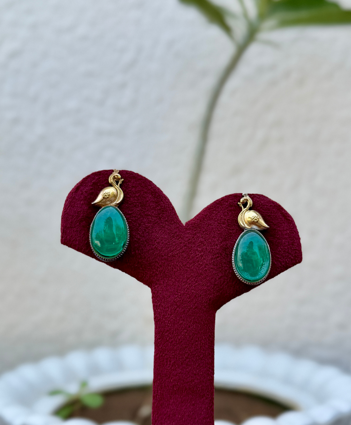 Mini Peacock Earrings - AGE023