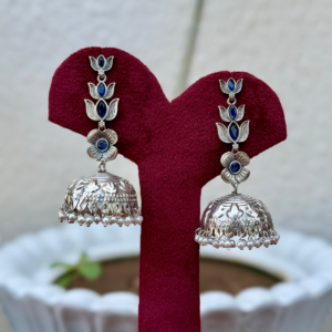 Blue German Silver Earrings - AGE032