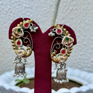 Kundan Fusion German Silver Kaanphool - AGE048