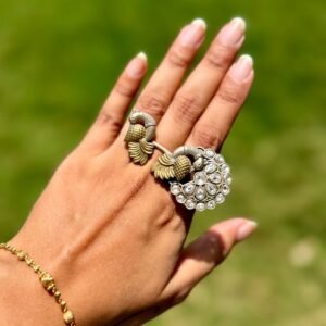 Peacock Dual Tone Ring - AGR002