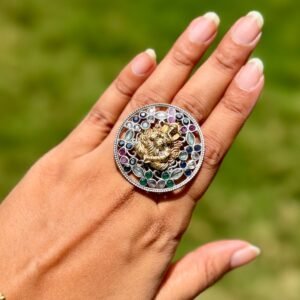 Navratna Ganesha Ring - AGR003