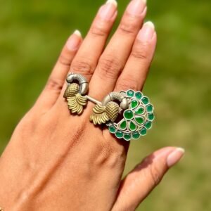 Peacock Dual Tone Ring - AGR005